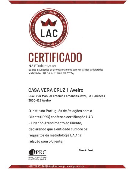 Certificado LAC – Líder no Atendimento ao Cliente.